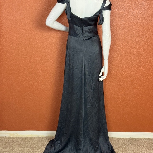 Maryam Torabi custom black maxi dress formal gown in soft fabric.  E48 - Picture 4 of 15